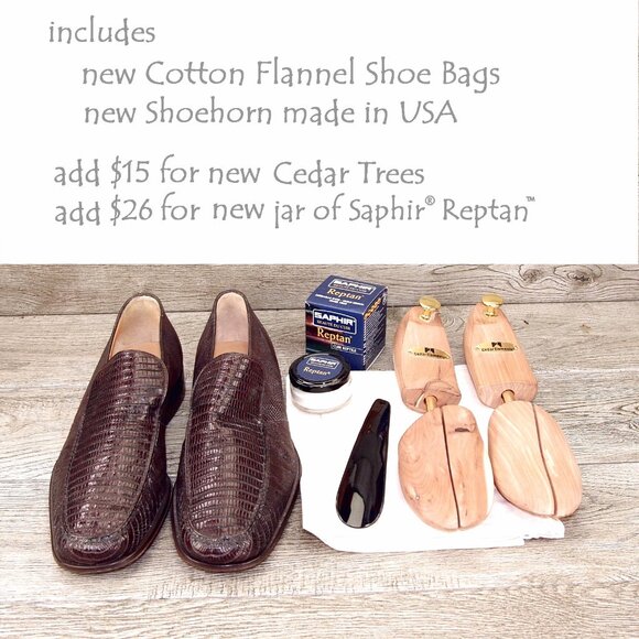 $895 Nordstrom BALLY Genuine Lizard Loafer 11 D Brown * add $15 Cedar Trees - Picture 5 of 14